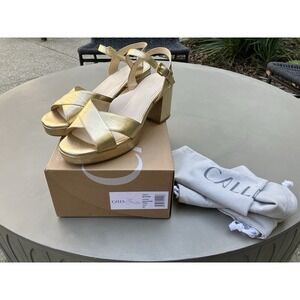 Womens Calla Shoes Bethany Gold Platform Dress Sandal Size 41 Comfort Bunions